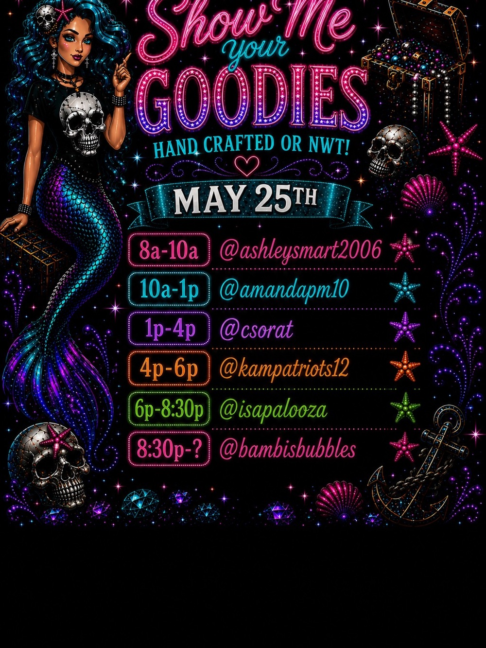 Show Me Your Goodies share show train